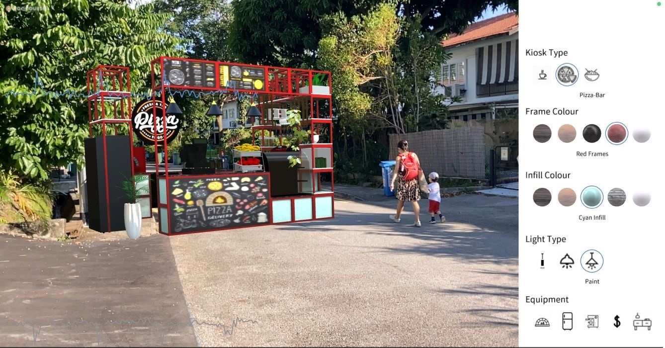 3D booth configurator anchored in the street